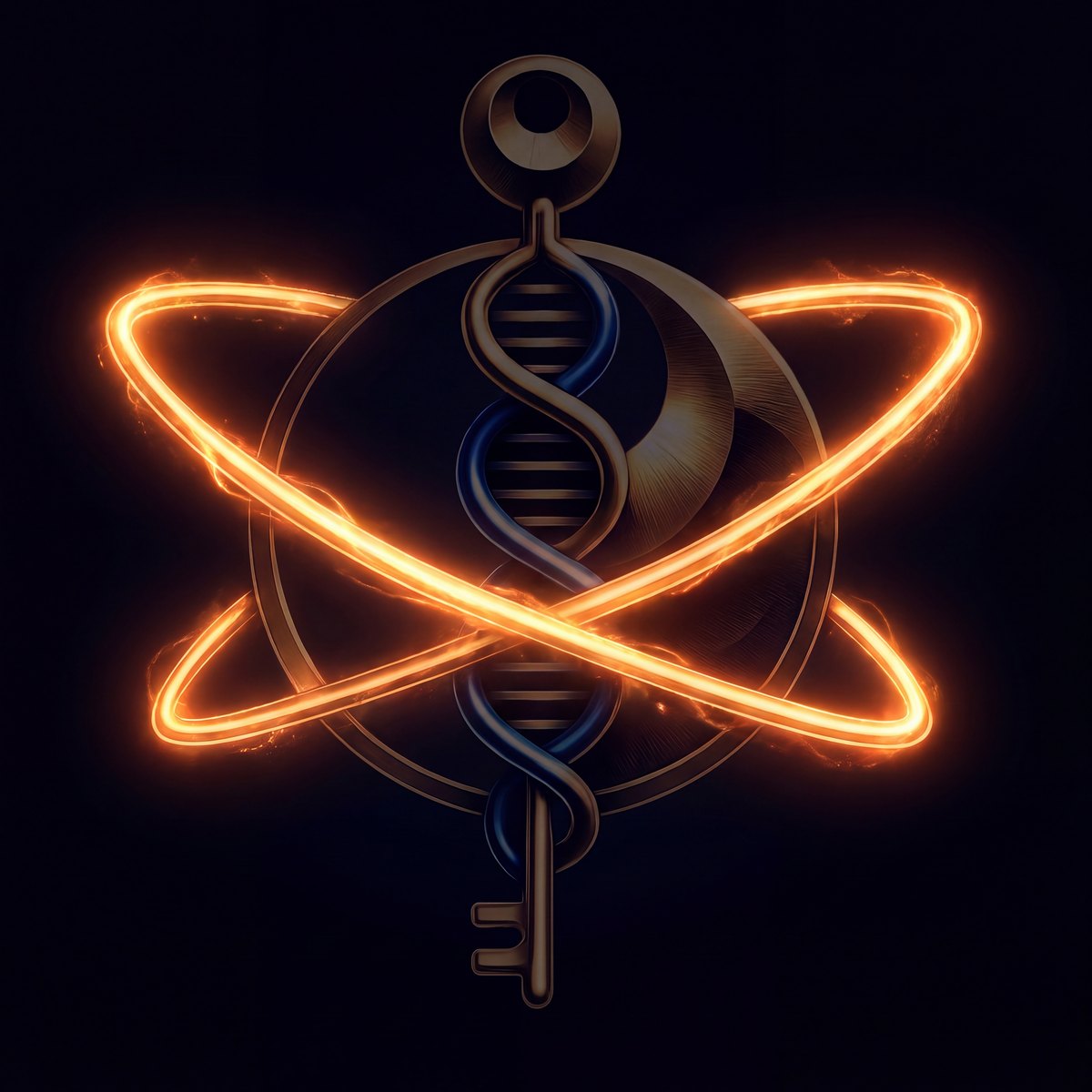 Atom-Struktur hervorgehoben